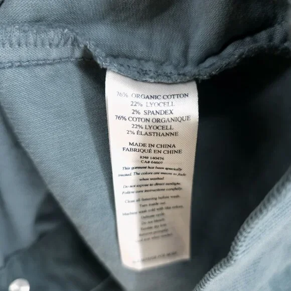 FAHERTY Michelle Dress Blue Corduroy Organic Cotton Lyocell Stretch EUC MEDIUM - Picture 7 of 9